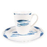 Porcelánový hrnek s rybkami  Fish Blue - 12*9*11 cm / 330 ml