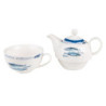 Tea for One s rybkami  Fish Blue - 17*11*14 cm / 400 ml / 250 ml