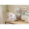 Porcelánový šálek s podšálkem Meadow - 12*8*10 cm / Ø15*2 cm / 230 ml