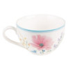 Porcelánový šálek s podšálkem Meadow - 12*8*10 cm / Ø15*2 cm / 230 ml