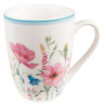 Barevný porcelánový hrneček s květy Meadow - 12*8*10 cm / 356 ml
