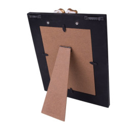 Černý fotorámeček se zdobením - 20*3*25 cm / 13*18 cm