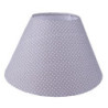 Šedé puntíkované látkové stínidlo lampy - Ø 26*15 cm / E27