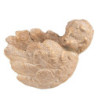 Zlato-hnědý antik obal na květináč Anděl s křídly - 16*13*12 cm
