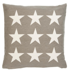 Khaki povlak na polštář s hvězdami Stars - 50*50cm