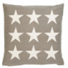 Khaki povlak na polštář s hvězdami Stars - 50*50cm
