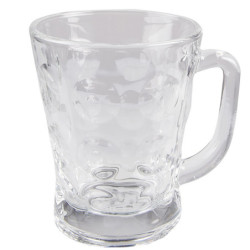 Transparentní skleněný hrnek na nápoj - 10*8*10 cm / 230 ml