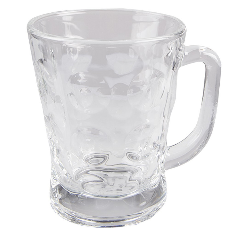 Transparentní skleněný hrnek na nápoj - 10*8*10 cm / 230 ml