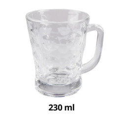 Transparentní skleněný hrnek na nápoj - 10*8*10 cm / 230 ml