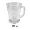 Transparentní skleněný hrnek na nápoj - 10*8*10 cm / 230 ml