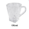 Transparentní skleněný hrnek na nápoj - 10*9*8 cm / 170 ml
