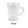 Transparentní skleněný hrnek na nápoj - 6*8*8 cm / 95 ml