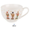 Porcelánový šálek s podšálkem s Louskáčky Happy Little Christmas  - 12*9*6 cm / Ø 14*2 cm / 200 ml