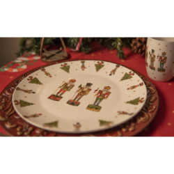 Porcelánový dezertní talířek s Louskáčky Happy Little Christmas  - Ø 20 cm