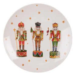 Porcelánový dezertní talířek s Louskáčky Happy Little Christmas  - Ø 20 cm