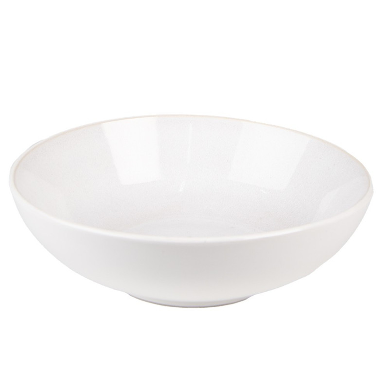 Bílo-béžová miska na polévku Beillo - Ø 18*5 cm / 500ml