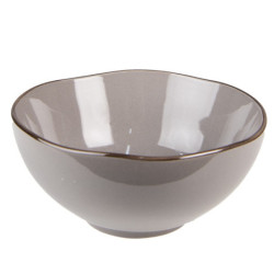 Šedá keramická miska na polévku Billo - Ø 15*7 cm / 500 ml