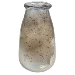 Skleněná zelená foukaná váza Sandy - Ø11*20 cm