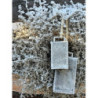 Šedý antik plechový zvonek na laně - 8*3*14 cm