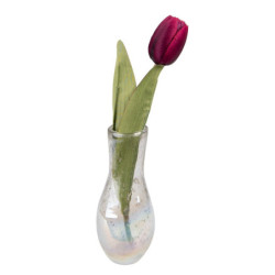 Skleněná transparentní váza Milia - Ø 6*13 cm