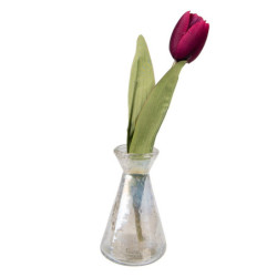 Skleněná transparentní váza Milia - Ø 6*11 cm