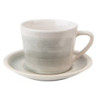 Šedo-zelený keramický šálek s podšálkem Groa - 11*8*6 cm / Ø 14*1 cm / 200 ml