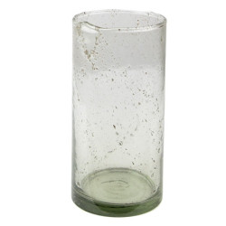 Skleněná transparentní foukaná váza Sandy - Ø10*20 cm