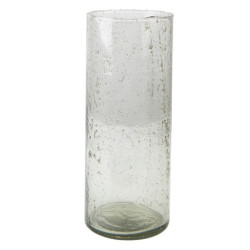 Skleněná transparentní foukaná váza Sandy - Ø 10*25 cm
