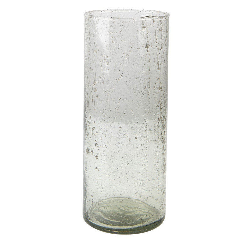 Skleněná transparentní foukaná váza Sandy - Ø 10*25 cm