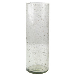 Skleněná transparentní foukaná váza Sandy - Ø 10*30 cm