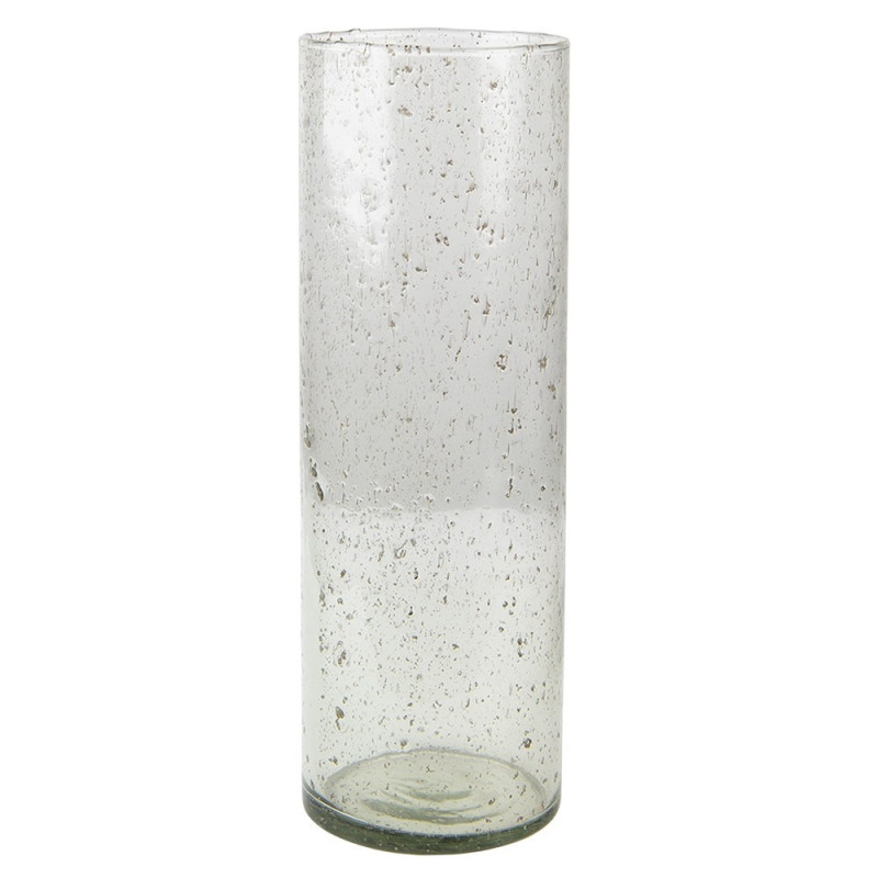 Skleněná transparentní foukaná váza Sandy - Ø 10*30 cm
