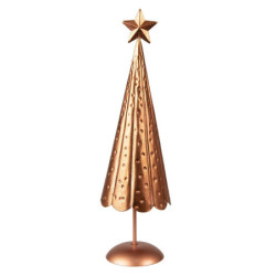 Měděný antik kovový vánoční stromek - Ø 11*38 cm