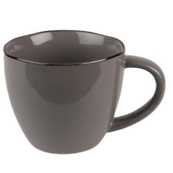 Šedý keramický hrnek Billo - 13*9*8 cm / 300 ml