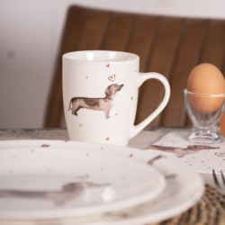 Porcelánový hrnek s jezevčíkem Dachshund Love - 12*8*10 cm / 300 ml