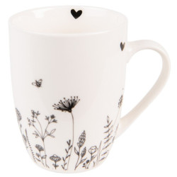Porcelánový hrnek s květinami Flora And Fauna - 12*8*10cm / 300ml