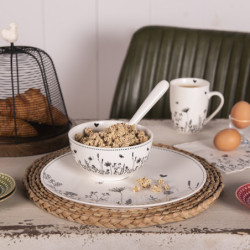 Porcelánová miska s květinami Flora And Fauna - Ø 14*7cm/ 500ml
