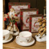 Porcelánový šálek s podšálkem s jelenem Cosy Lodge - 12*9*6 cm / 200 ml