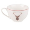 Porcelánový šálek s podšálkem s jelenem Cosy Lodge - 12*9*6 cm / 200 ml