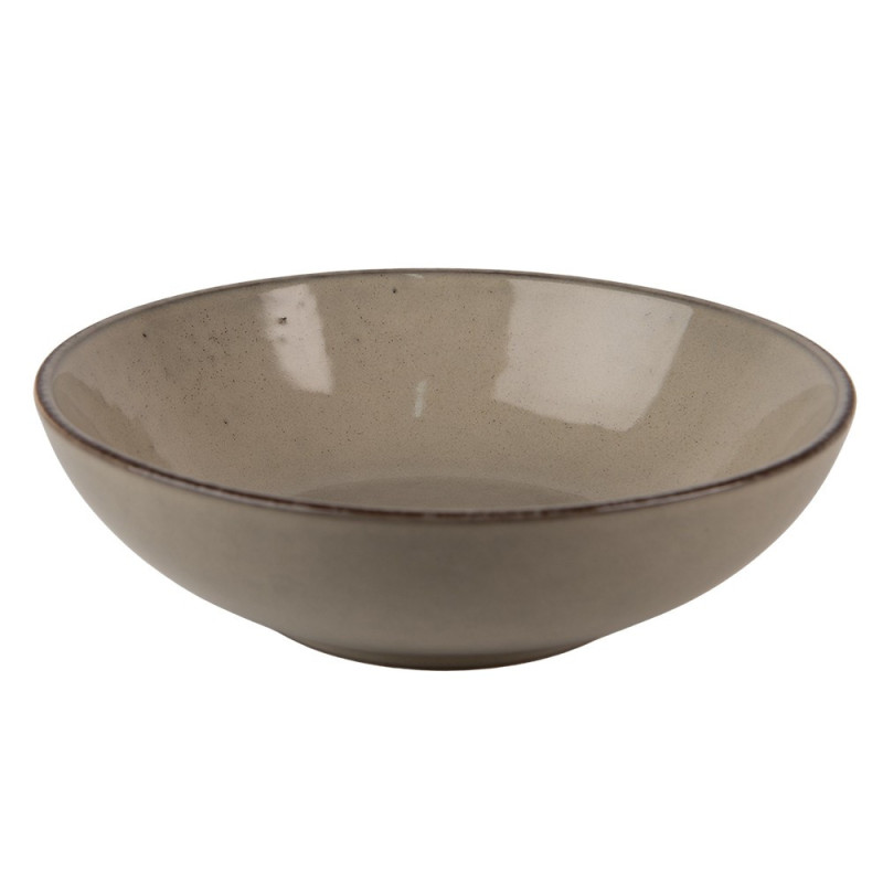 Šedo-zelený keramický talíř/ mísa Groa - Ø 18*6 cm / 500ml