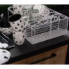 Bílo-černý porcelánový hrnek se stromky Black&White X-Mas - 12*8*10 cm / 300 ml