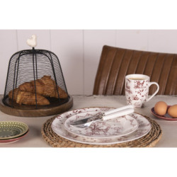 Porcelánový šálek s podšálkem Pretty Forest - 12*9*6 cm / Ø 14*2 cm / 200 ml