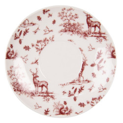 Porcelánový šálek s podšálkem Pretty Forest - 12*9*6 cm / Ø 14*2 cm / 200 ml