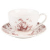 Porcelánový šálek s podšálkem Pretty Forest - 12*9*6 cm / Ø 14*2 cm / 200 ml