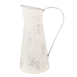 Béžový antik dekorační plechový retro džbán Fun Antique - 26*19*40 cm