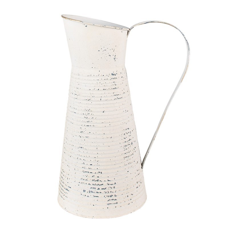 Béžový antik dekorační plechový retro džbán Fun Antique - 26*19*40 cm