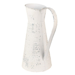 Béžový antik dekorační plechový retro džbán Fun Antique - 26*19*40 cm