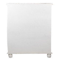 Krémová antik půlkulatá dřevěná skříňka Kolun - 81*32*103 cm