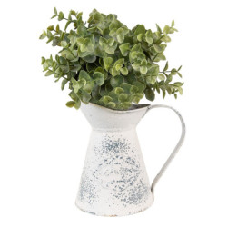 Béžový dekorační plechový džbán Fun Antique - 17*11*17 cm
