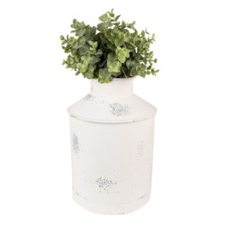 Béžová dekorativní plechová váza Fun Antique - Ø19*28 cm
