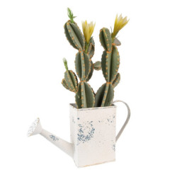 Béžová dekorační plechová retro konev Fun Antique - 31*9*17 cm